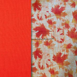 Coral with Autumn Leaves