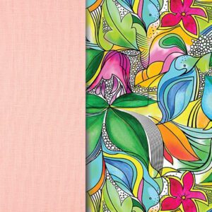 Pale Peach with Garden Swirl