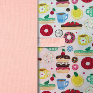 Pale Peach with Donut Shop