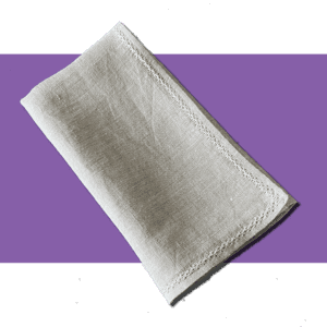 Hemstitched linen napkin