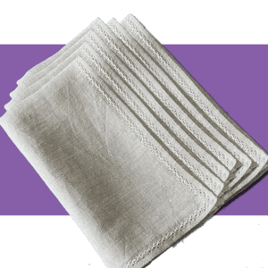 Set of 6 Hemstitched Linen Napkins