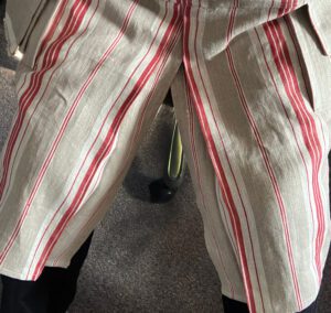 Potter's pleat - split leg bottom
