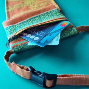 Zippered card pocket