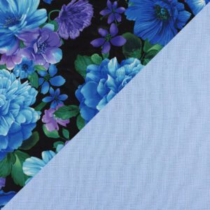 Blue Peonies with Pale Blue Linen