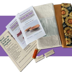 Sewing Kit to make 2 sets of bowl cozies and roll-up napkins
