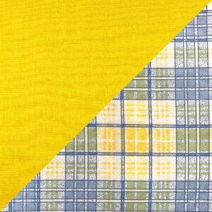 Sunshine Linen with Kitchen Plaid Cotton