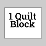 1 Quilt Block