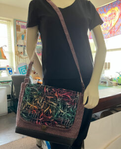Upcycled Designer Messenger Bag - 30